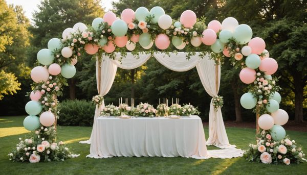 Les arches de ballon et fleurs pour une fête réussie